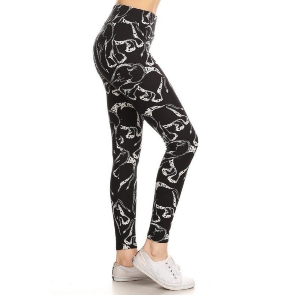 LEGGINGS DEPOT Elephant Animal Print Yoga Top Full Length Leggings Size 10 NWT